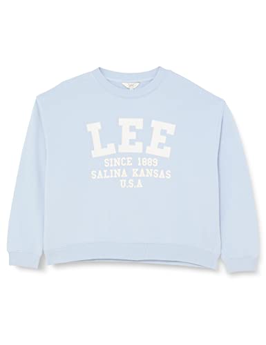 Lee Bluza damska Crew SWS Shy Blue, 1X-Large