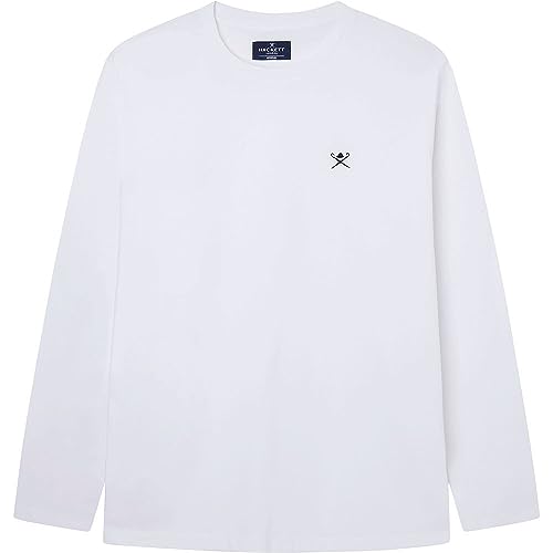 Hackett London Klasyczna koszulka męska Ls, Biały (biały), L
