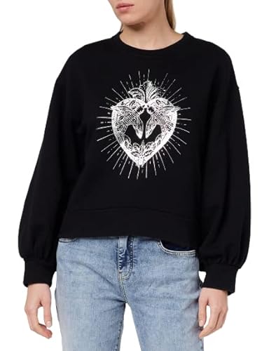 Pinko Footing Dzianiny Bluza Serce I Kombinezon Damski, Z99_czarny Limuzyna, S