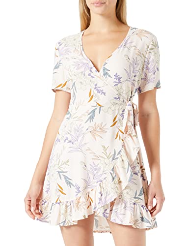 ONLY Damska sukienka Onlnova Life S/S Marlie Wrap AOP, Peach Blush/Aop:377 Leonora, S