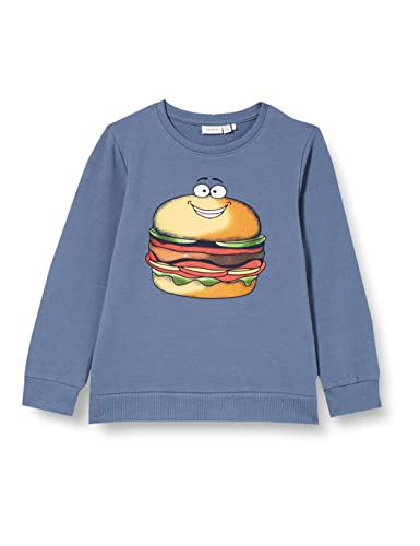 NAME IT Chłopięca bluza Nmmkimmy Sweat Box Unb, niebieski (China Blue), 98