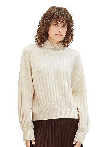 TOM TAILOR Sweter damski, 17573 - Soft Beige Melange, L