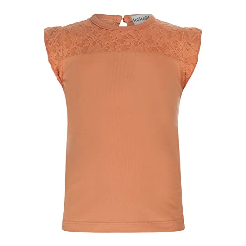 Koko Noko Dziewczynka Top Pomarańczowa koronka T-shirt, pomarańczowy, 80 cm