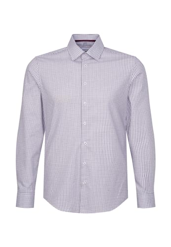 Seidensticker Męska koszula z długim rękawem Extra Slim Fit, ciemnoczerwony, 41