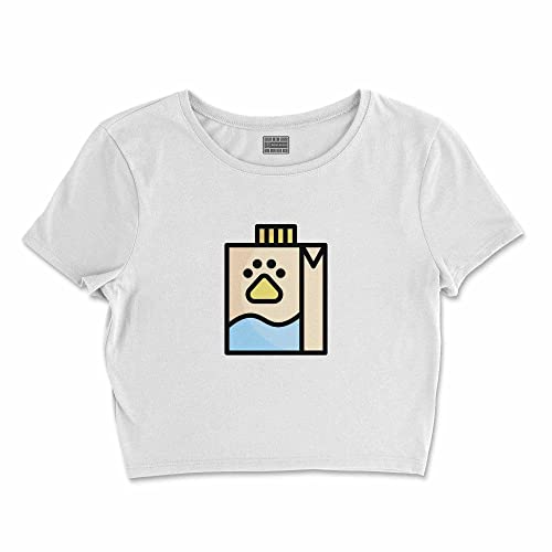 Bona Basics, Koszulka damska z nadrukiem cyfrowym,%100 bawełna, biała, casualowa, topy damskie, rozmiar: XL, biały, XL Krótki