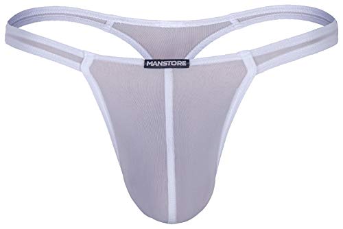 MANSTORE - M101 Stringi bungee - kolor biały - rozm. L