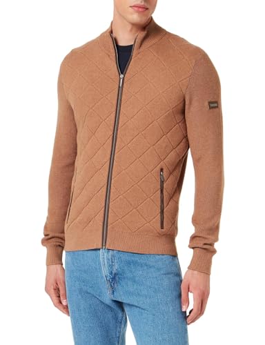 bugatti Męska kurtka z dzianiny, Koniak-70, 3XL