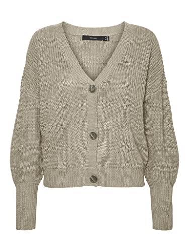 Vero Moda Kobiety Vmlea Ls Kardigan, Szary, XS
