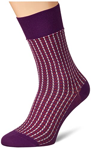FALKE High Class zrównoważona bawełna biologiczna półwysoka z wzorem 1 para skarpet, czerwony (Nightshade 8867), 43-44