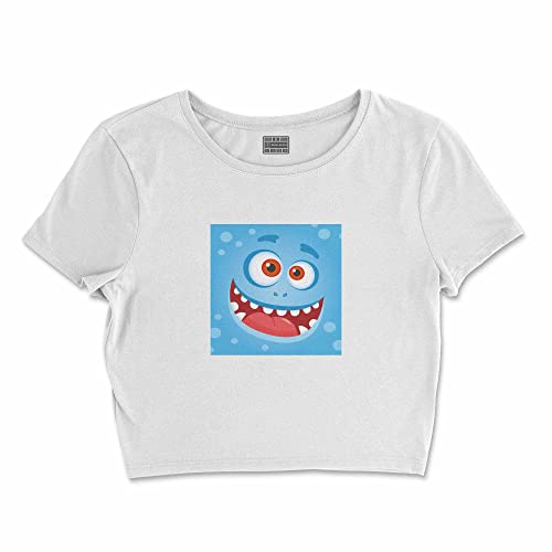 Bona Basics, Koszulka damska z nadrukiem cyfrowym,%100 bawełna, biała, casualowa, topy damskie, rozmiar: S, biały, S Krótki