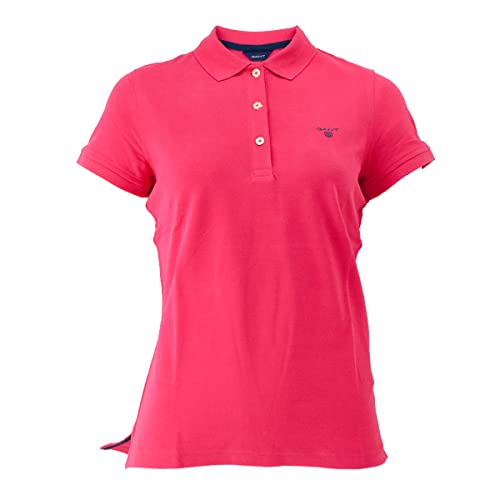 GANT Damska koszula polo Summer Pique, purpurowa różowa, standardowa, magenta różowy, L