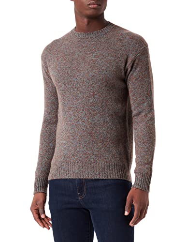 United Colors of Benetton Sweter męski, Brązowy i niebieski 9e4, S