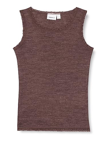 Bestseller A/S Dziewczęca koszulka z długim rękawem NMFWANG Wool Needle Tank Top XXIII, kolor pieprzowy, 110, Ziarenko pieprzu, 110 cm