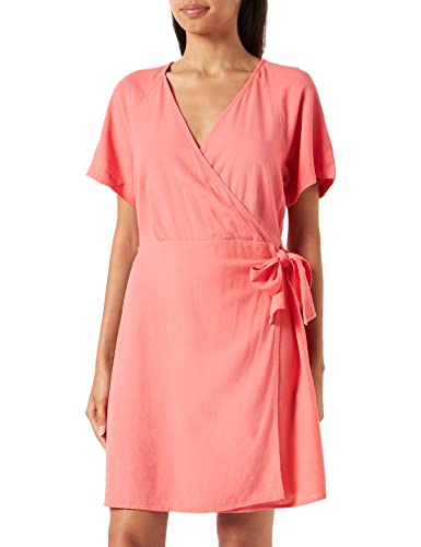 VERO MODA Damska sukienka Vmmymilo Ss Wide Wrap Short Dress WVN Ga, ge peach, M