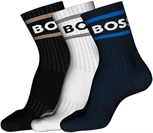 BOSS Męskie skarpety 3P Rib Stripe CC Regular Socks, Open Miscellaneous, 39-42, Open Miscellaneous, 42 EU
