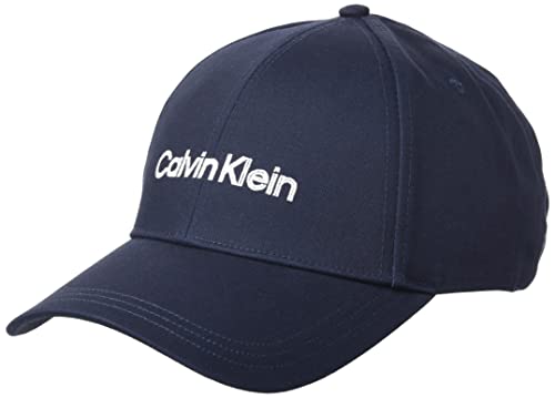 Calvin Klein Czapka męska Double Line Embro Bb, Ck granatowy, Rozmiar uniwersalny