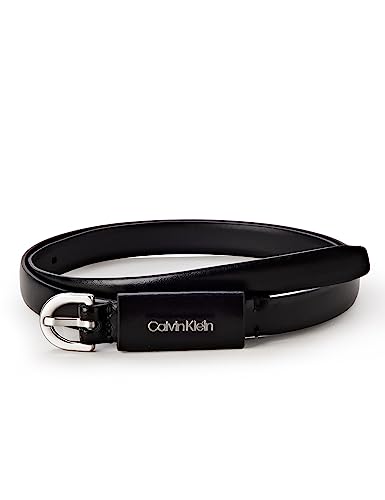 Calvin Klein Damski pasek Must Metal LET 15 mm, Ck Black, 90, Ck czarny