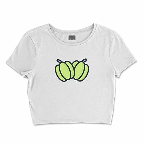 Bona Basics, Koszulka damska z nadrukiem cyfrowym,%100 bawełna, biała, casualowa, topy damskie, rozmiar: L, biały, L Krótki