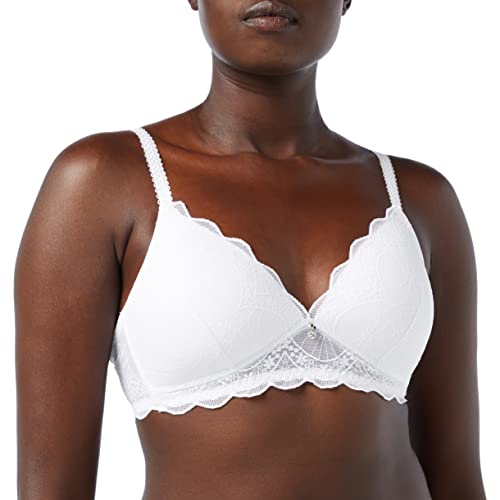 Naturana Damski biustonosz 5194, wyściełany, biały, 32B