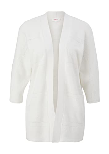 s.Oliver Damska kurtka z dzianiny, długi rękaw, biała, 36, biały, 36