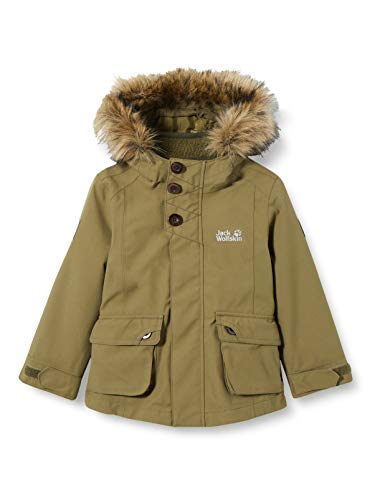 Jack Wolfskin Parka uniseks Elk Island 3 w 1 dla dzieci Spalona oliwka 128