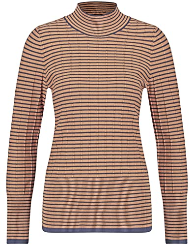 Gerry Weber Damski sweter 978003-35710, brązowy/niebieski w paski, 48
