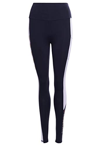 Superdry Długie rajstopy dla kobiet do aktywnego stylu życia, Eclipse Navy, 36