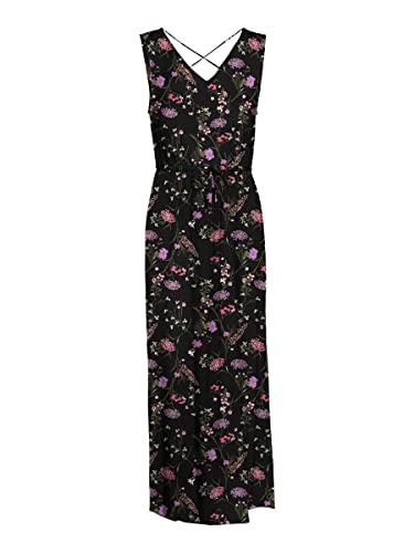 Bestseller A/S VMEASY SL Sukienka maxi R1 WVN G PTT, czarny/Aop:mille