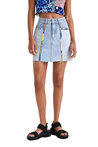 Desigual Damska spódnica, niebieski, XL