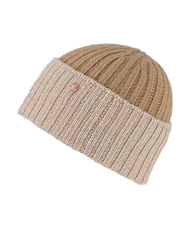 BICKLEY + MITCHELL Miękka kaszmirowa czapka typu chunky rib 2175-01-13-15, beżowy/camel, jeden rozmiar