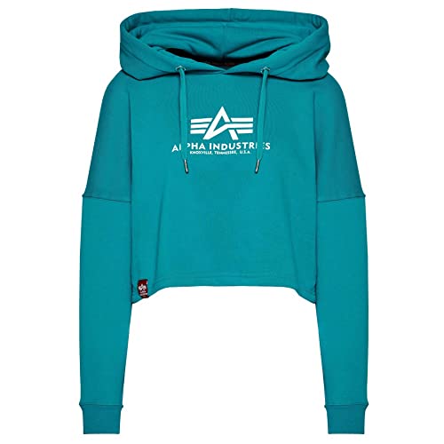 ALPHA INDUSTRIES Damska bluza z kapturem COS czarna, Blue Lagoon, S