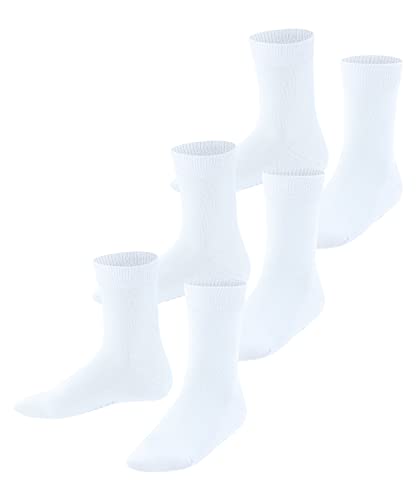 FALKE Uniseks - dzieci Skarpety Family 3-Pack K SO Zrównoważona Bawełna jednokolorowe 3 Pak, Biały (White 2000), 35-38 (9-12 lata)