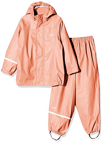 CeLaVi Unisex kombinezon przeciwdeszczowy, kurtka przeciwdeszczowa, pomarańczowa, 80