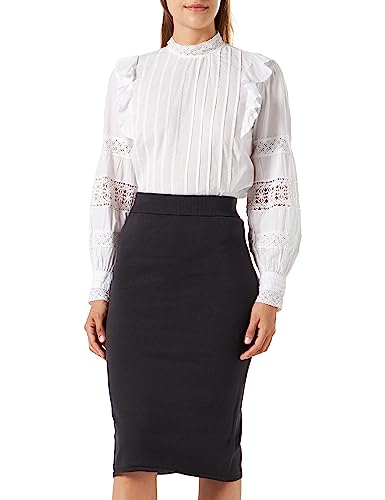 Sidona Damska spódnica midi z dzianiny 10430501, antracyt, XL, antracytowy, XL