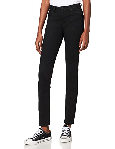 Lee Scarlett High Dżinsy damskie, Czarny (Black Rinse), 33W / 33L