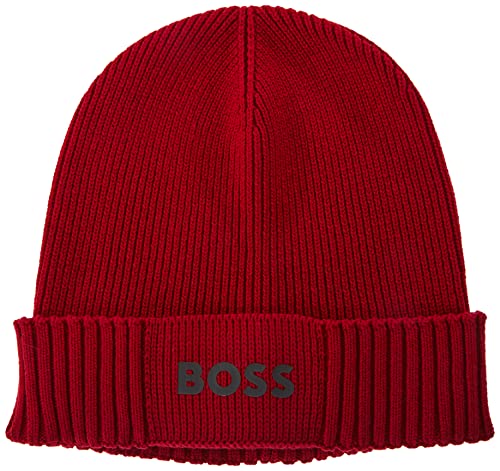 BOSS Męska czapka typu beanie, Średni Red616, jeden rozmiar