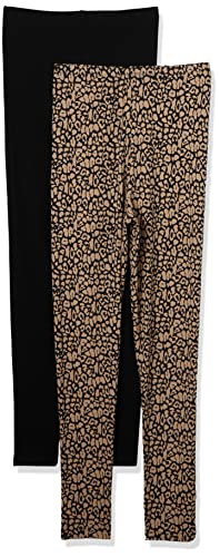 MAMALICIOUS Damskie legginsy MLJULIENNE JRS 2-P A, czarne/opakowanie: Warm Sand Leo, M, Black/Pack: Warm Sand Leo, M