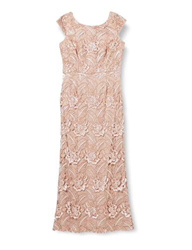 Gina Bacconi Damska haftowana sukienka z cekinowymi detalami, koktajl, różowe złoto, 12, Różowe złoto, 38