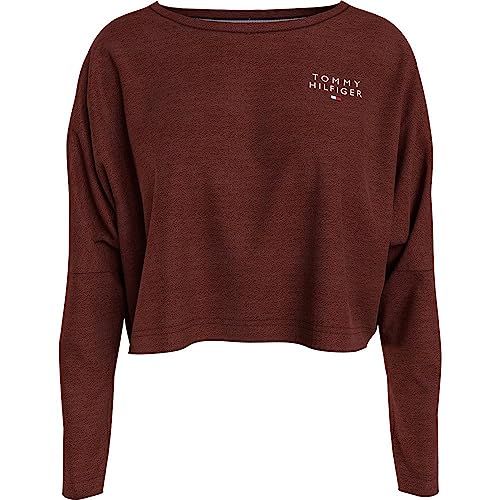 Tommy Hilfiger Koszulka damska z długim rękawem L/S, Redwood Brown, XS