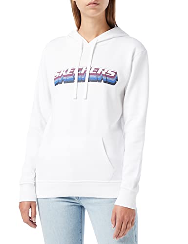 Skechers Damska bluza z kapturem Go Lounge, biały, S
