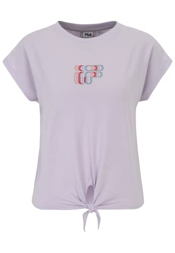 FILA Damska koszulka Shantou Knotted Graphic Logo T-Shirt, Orchid Petal, XL, orchid petal, XL