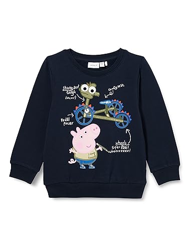 NAME IT Bluza chłopięca Nmmasimi Peppapig Sweat Bru Cplg, Dark Sapphire, 86