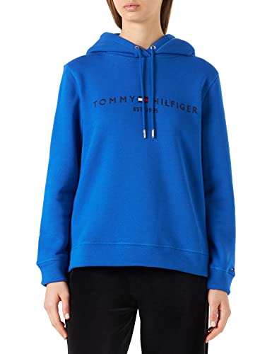 Tommy Hilfiger - Bluza z kapturem - Bluzy damskie - Bluzy damskie - Ubrania dla nastolatek - Bluzy damskie - Prezent dla kobiet - Bluza damska, Elektryczny niebieski, XXS