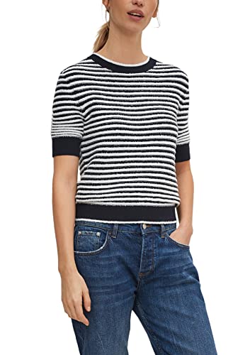 Comma CI Damski sweter z krótkim rękawem, 59 g4 Navy, 34 PL