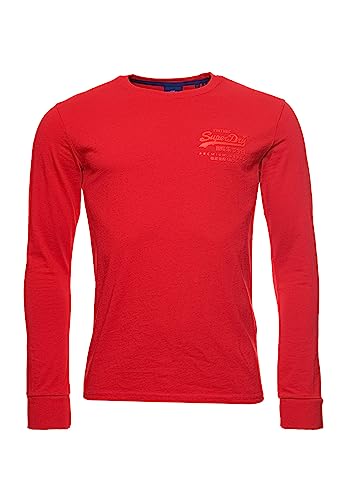 Superdry VL Premium Goods Tonal Injection LS tee Koszulka męska, Rouge Red, M