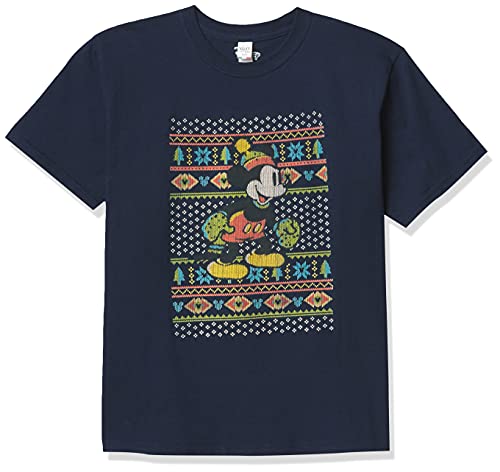 Disney Vtg Mickey Bluza chłopięca koszulka (1 opakowanie), granatowy, L