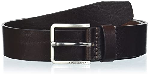 BOSS Pasek męski, Dark Brown202, 80