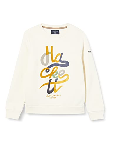 Hackett London Hackett Script Crew bluza chłopięca, Krem Cannoli, 5 lat