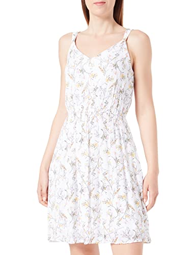 Bestseller A/S Damska ONLKARMEN Life S/L Short Dress WVN NOOS sukienka, White/AOP:STILKY Flower, 42, White/Aop:stilky Flower, 42
