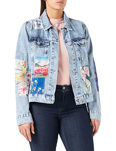 Desigual Damska kurtka Chaq_los ANG Denim, niebieski, XS